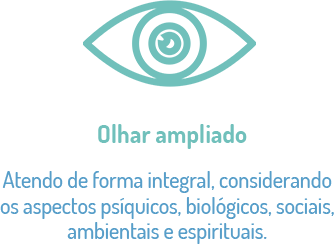Samya Lievore - Atendo de forma integral, considerando os aspectos psíquicos, biológicos, sociais, ambientais e espirituais
